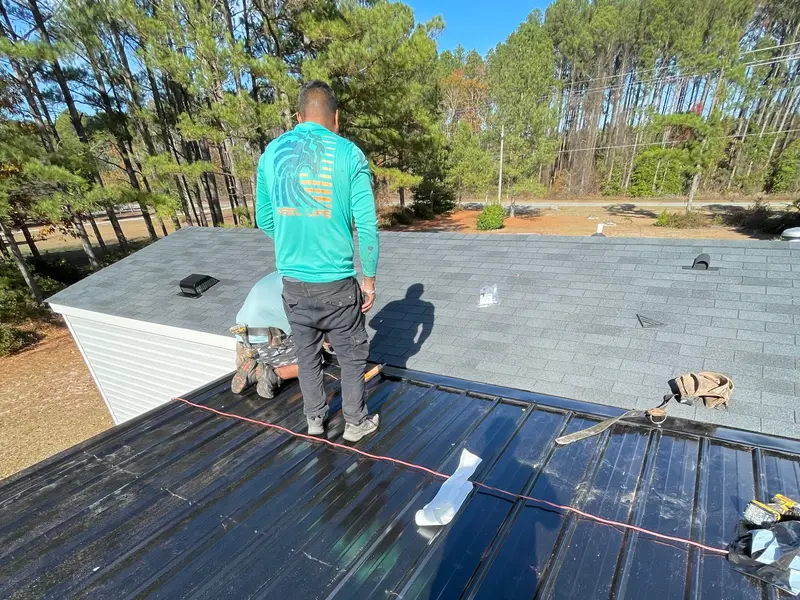 New ribbed metal roof going on a home in Wayne County, NC